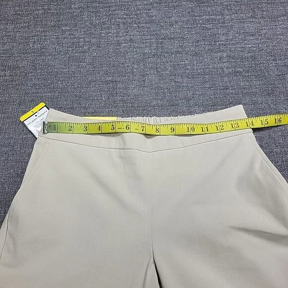 Hilary Radley Womens Pull On Ankle Pants with Pockets Small Size Light Sand - Picture 2 of 9